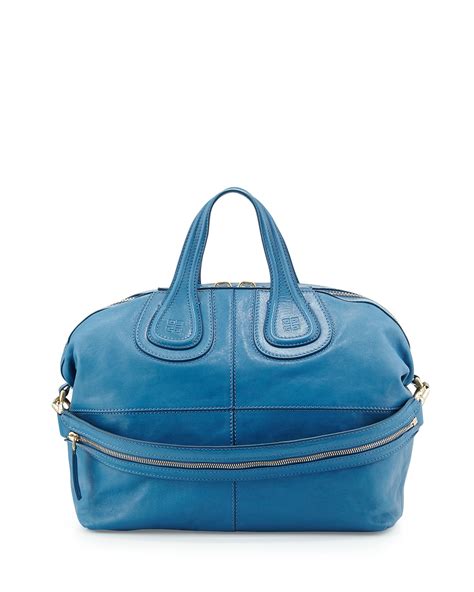 givenchy medium nightingale blue|Givenchy Nightingale Medium Leather Satchel Bag, Blue.